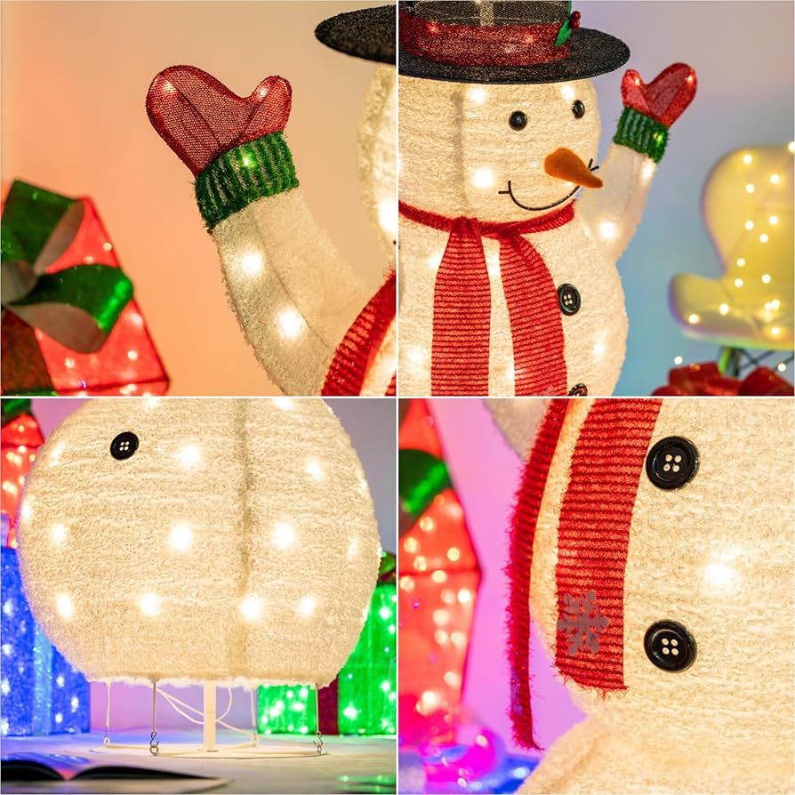Snow Man -  ss_yui0123 Amazon.com: Sancodee Christmas Lighted Snowman, 12